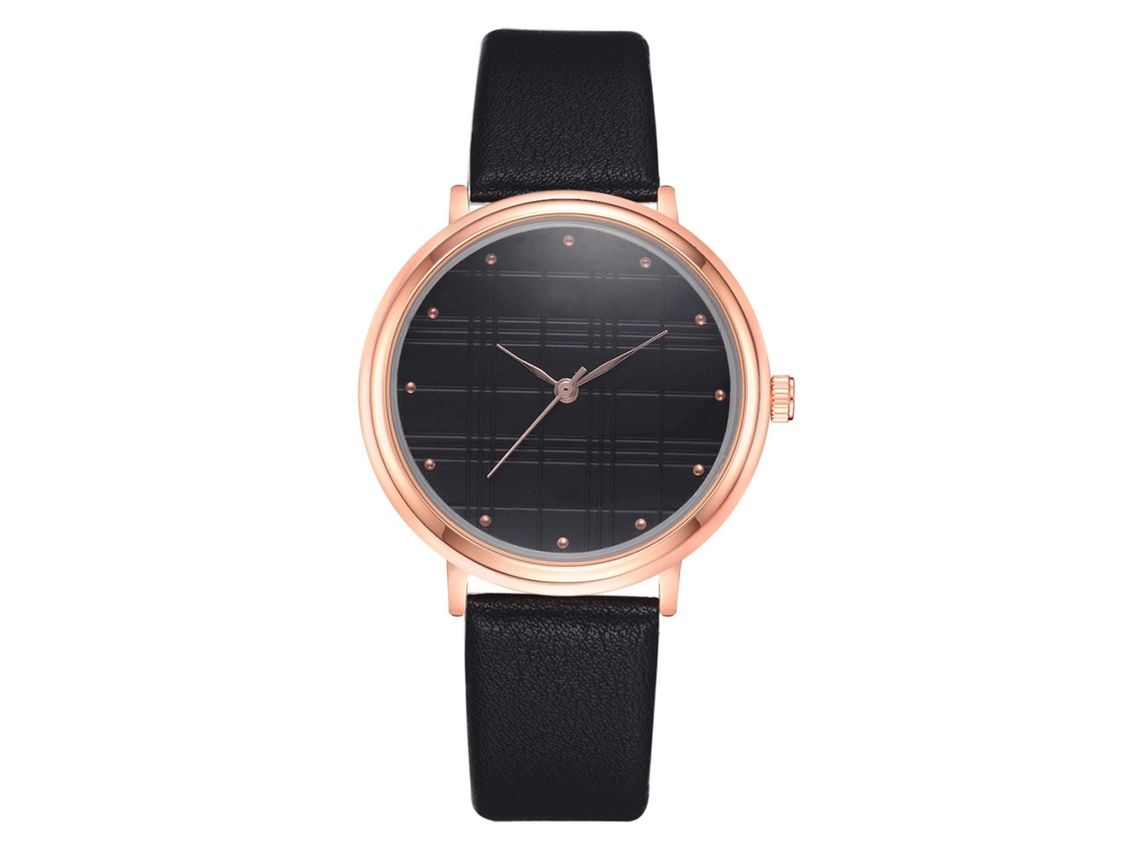 Reloj De Pulsera Disu Para Mujer, Elegante Y Moderno, Con Correa De Pu Y Movimiento De Cuarzo Negro.