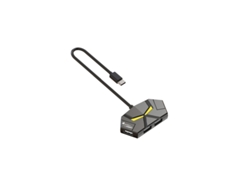 Estación de fondeo YIZHOOD 4 Puertos Línea de 0,6 metros USB 3.0 HUB Tipo C 5Gbps Alta Velocidad negro
