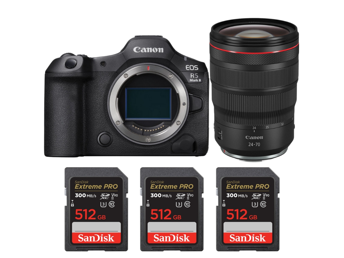 Canon Eos R5 Mark Ii + Rf 24-70mm F/2.8 L Is Usm + 3 Sandisk 512gb Uhs-ii 300mb/s + Ebook “20 Consejos Para Fotos Que Impactan”