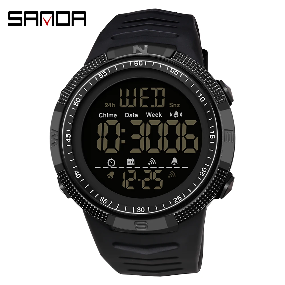 Reloj Deportivo Militar (negro), Reloj De Pulsera Digital De Moda Para Hombre, Resistente A Los Golpes.