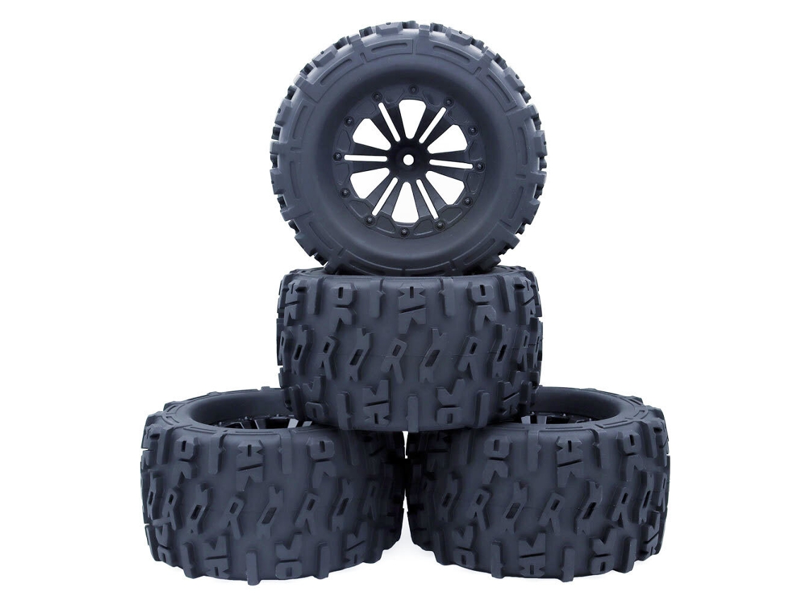4 ruedas universales para camión ZD Racing 1/10 para HPI HSP Savage XS TM Flux RC.