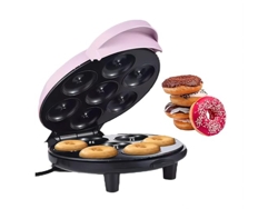 Mini Máquina Para Hacer Donas Con Superficie Antiadherente Para 7 Donas Rosa Siurn