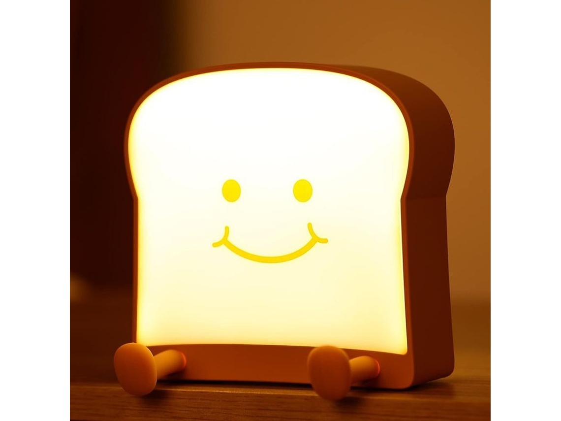 2026-44003-linjou Lampara Noche Niño Pan Portable Recargable Usb Con Modos Luz Antideslumbrante