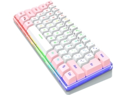 Teclado Gaming Rgb Compacto Y Delgado De 61 Teclas Para Ordenadores Portátiles, Diseño Moderno.