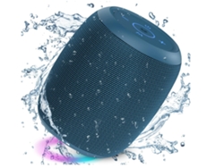 Altavoz Bluetooth 20W IPX6 Resistente al agua 24 horas de reproducción Emparejamiento dual Tarjeta TF/USB/AUX S53 Azul Chennnls