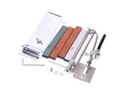 Kit Profesional Mejorado Para Afilar Cuchillos De Ángulo Fijo Con 4 Piedras De Acero Inoxidable.