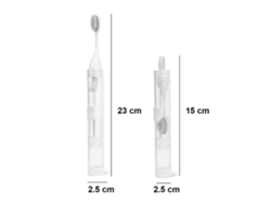 Cepillo De Dientes De Viaje Con Soporte Para Pasta De Dientes Incorporado, Mango Plegable, Cerdas Suaves Bran2*