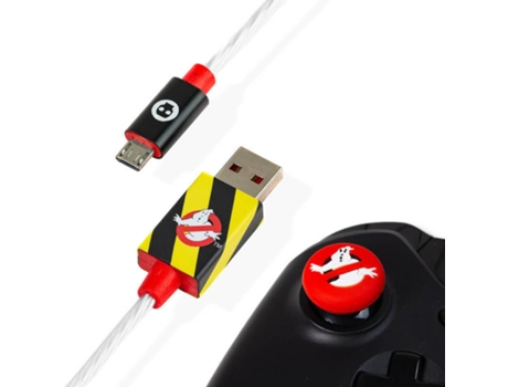Cable Usb Led Y Grips Ps4 & Xbox One Los Cazafantasmas