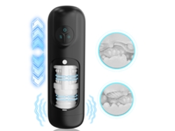 Masturbador masculino de silicone com 8 velocidades MDUG (preto)