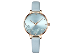Reloj Analógico De Cuarzo Para Mujer Curren Con Correa De Cuero, Resistente Al Agua Hasta 3 Atm.