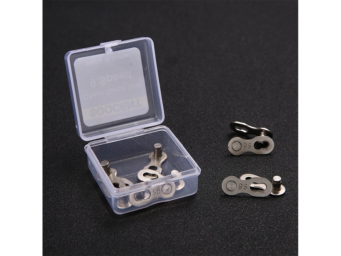 Prateados Conjunto 5 Pares Conectores Corrente Bicicleta 6-12 Velocidades Botões Mágicos Links Engate Rápido Mountain Bike