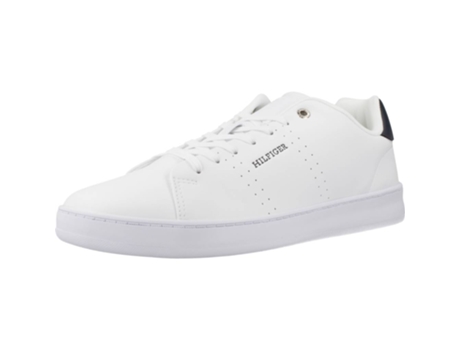 Zapatos de Hombre TOMMY HILFIGER Court Cup Lth Perf Tecido Blanco (44)