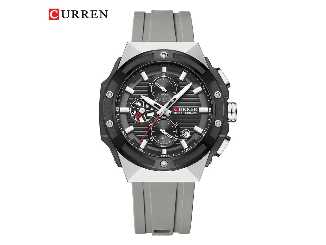 Reloj Deportivo Multifuncional Para Hombre Con Correa De Silicona, Seis Manecillas, Calendario Y Resistente Al Agua.