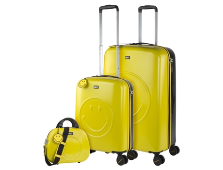 Juego De Maletas Pc SMILEY ORIGINALS SMILEY ORIGINALS amarillo-negro (48X71x30 Cm - 88L)