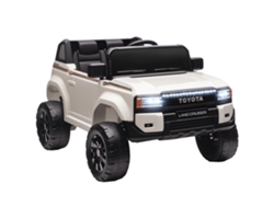 Coche Eléctrico Infantil Toyota 4x4 12v Mando 3-6 Años Blanco