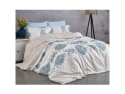 Juego De Cama - Funda Nórdica 220 X 240 + 2 Fundas De Almohada 60 X 60 De Algodón Reforzado - Azul