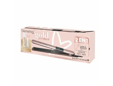 Plancha de Pelo SAINT-ALGUE Demeliss Gold Love 25 x 120 mm 2 en 1