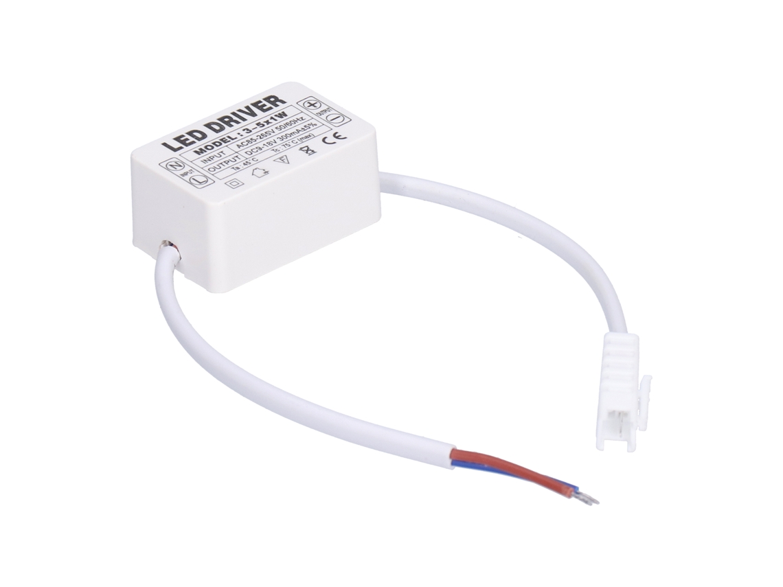 Controlador LED de 300 mA, 9" y 18 V CC, tamaño compacto, fácil instalación, buena disipación de calor, transformador CHABERLU