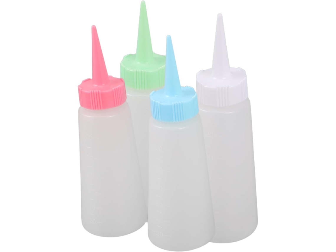 Frascos Applicateurs Recargables En Plástico 120 Ml Lot De 4 Bec Biseauté Pour Application