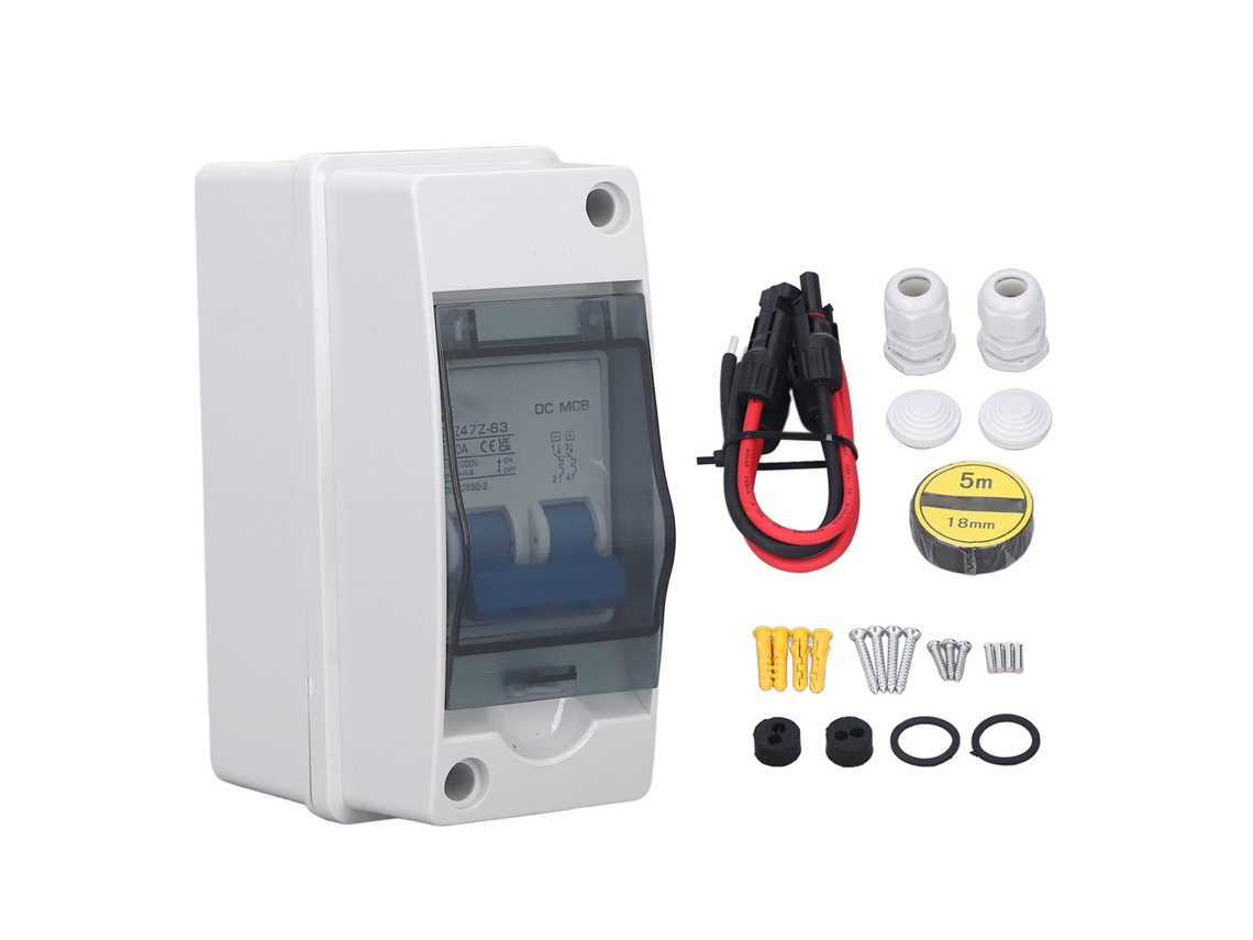 Veloriskku-Circuit Switch 1000v DC 40a Com Caixa Impermeável Ip65 Para Sistema Solar Fotovoltaico Mcb