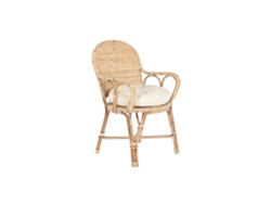 Silla Bambú Ratán Natural 54x51x92cm