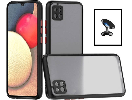 Carcasa + Soporte Samsung Galaxy A22 PHONECARE Anti Choque Negro 6341