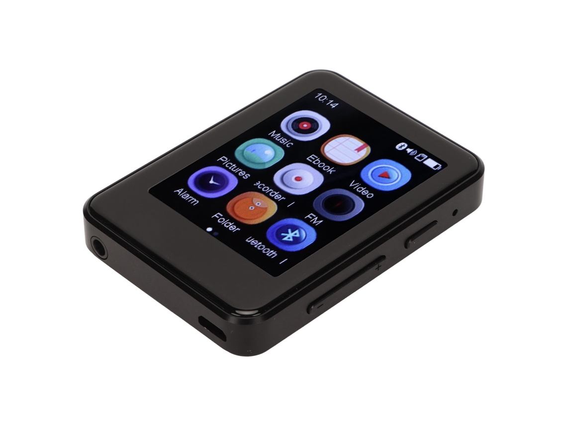 Reproductor MP3 Bluetooth Yizhood Mp08 con pantalla táctil de 2,5 pulgadas y tarjeta TF de 32 GB (negro)