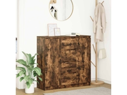 Aparador | Mueble De Comedor | Buffet Con Cajones Roble Ahumado 100,5x35x98,5 Cm Wsd18257