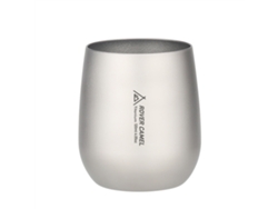Vaso De Agua Ultraligero De Titanio Con Doble Pared Aislante De 120 Ml Para Camping, Senderismo, Hogar Y Oficina.