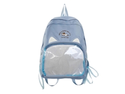 Mochila moderna y funcional para mujer, ideal para la escuela, de gran capacidad, color azul claro.