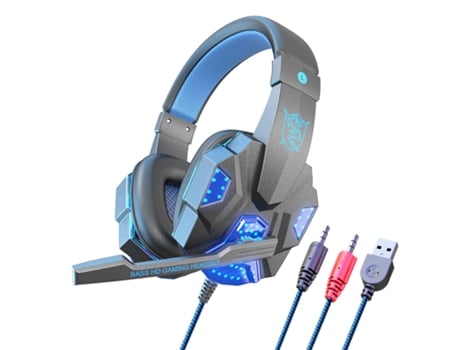 Auriculares con cable SEMD X-Ej002 (Over Ear - Micrófono - Azul)