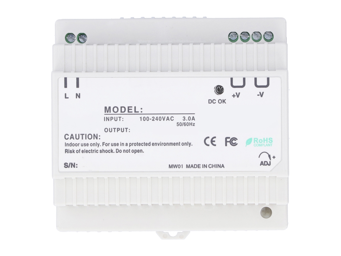 Fuente De Alimentación Switching Rail Dr Series Regulable De Baja Tensión Para Led Dr-100-12