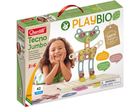 Juego Educativo QUERCETTI Play Bio & Wood Tecno Jumbo 45 pz (Edad Mínima: 3 Años - 36 x 27,5 x 6 cm)
