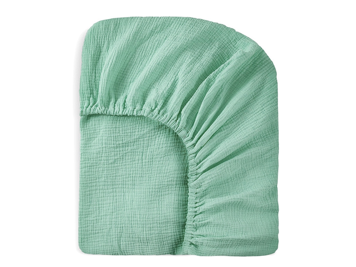 Funda De Colchón De Cuna, Gasa De Algodón Puro, Doble Capa,82x41x8cmdigitallab (verde Fruta)