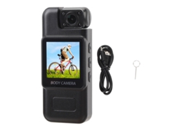 Cámara Portátil Lente Giratorio 180° 4k Hd Grabación En Bucle Con Clip Espalda Y Pantalla 1.3"