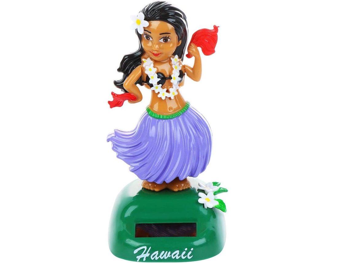 Boneco Dançarina Havaiana Solar Balançar Cabeça Brinquedo Painel Carro Mesa Decoração