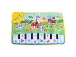 Tapete musical Touch Touch Touch, funciona con pilas, con volumen ajustable y sonidos de instrumentos para desarrollar la cognición musical y la creatividad.