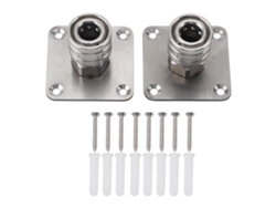 2 Soportes De Pared Para Cañón De Espuma, Limpiador A Presión, Conexión Rápida, Acero Inoxidable De 1/4 De Pulgada.
