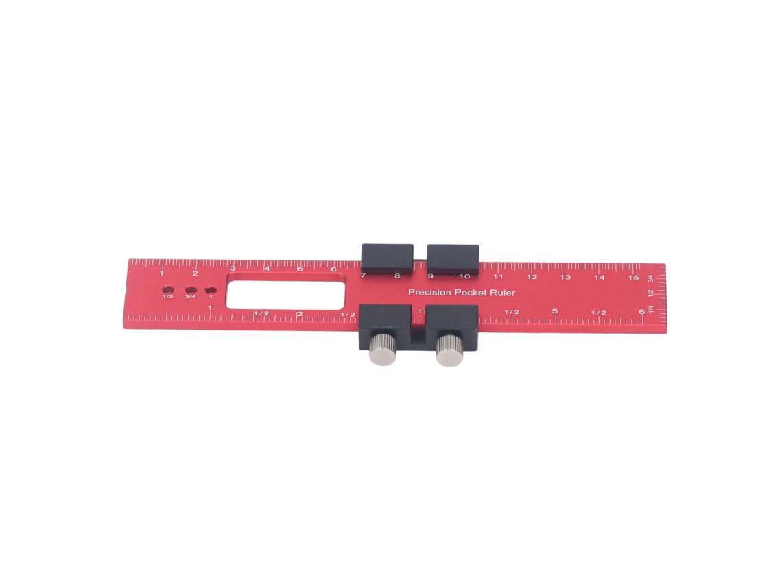 Regla De Carpintería De Aleación De Aluminio De 160 Mm Con Tope Deslizante Para Un Marcado Preciso.