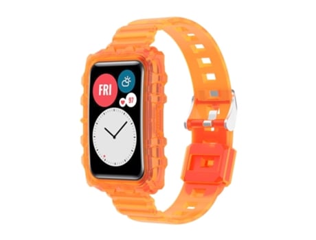 Correa TPU + PU para Huawei Watch Fit/Fit 2/Fit - anaranjado
