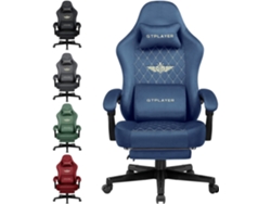 Silla GTPLAYER Gaming de Tela Silla de Oficina Ergonómica Silla para PC, Capacidad de Carga de 150 Kg,Azul