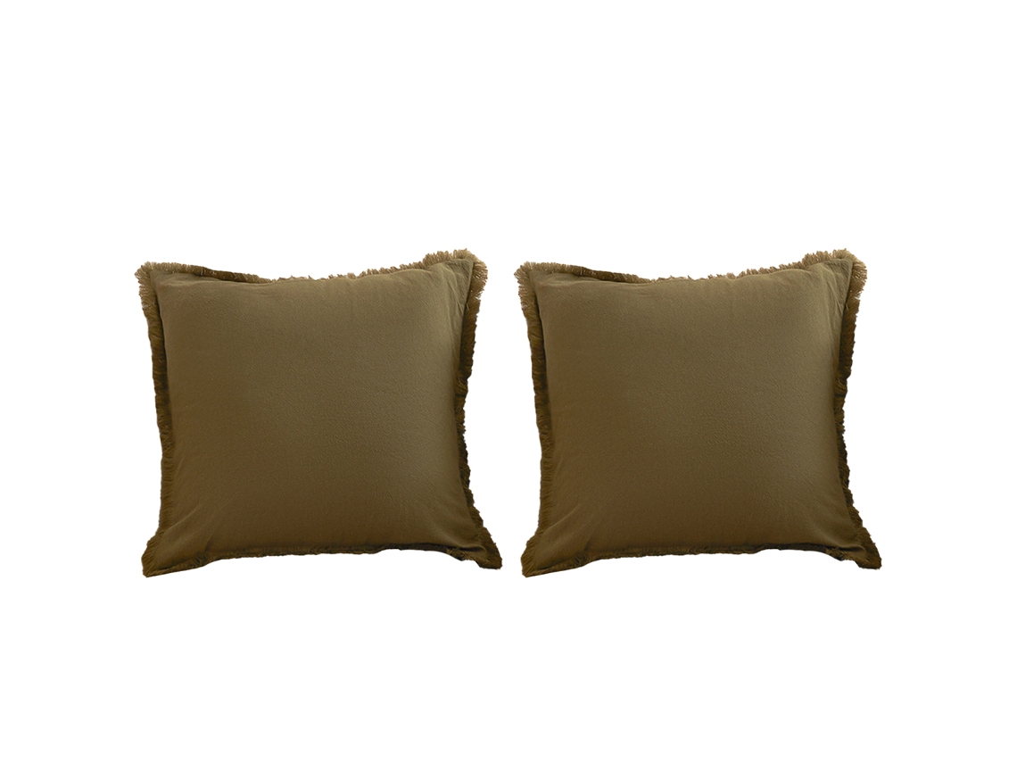 Funda De Almohada De Gamuza Con Borlas, 45,7 X 45,7 Cm