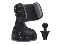 Soporte Universal Para Parabrisas De Coche Con Diamantes De Imitación, Color Negro