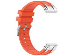 Correa universal de silicona para reloj inteligente Garmin/Samsung, 20 mm - Naranja