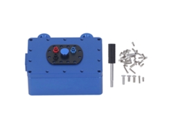 Ymsl Caja De Receptor Rc De Aleación De Aluminio Sellada, Protector Metálico Para Coches Rc Crawler 1/10, Equipo Azul Hxl