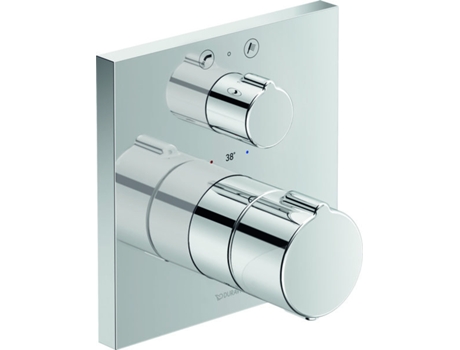 Termostato de baño oculto DURAVIT C.1, rosetón cuadrado, con válvula de cierre y desvío, C152000130