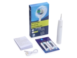 Cepillo De Dientes Eléctrico Rotatorio (blanco), 5 Modos De Limpieza, Recargable Por Usb.