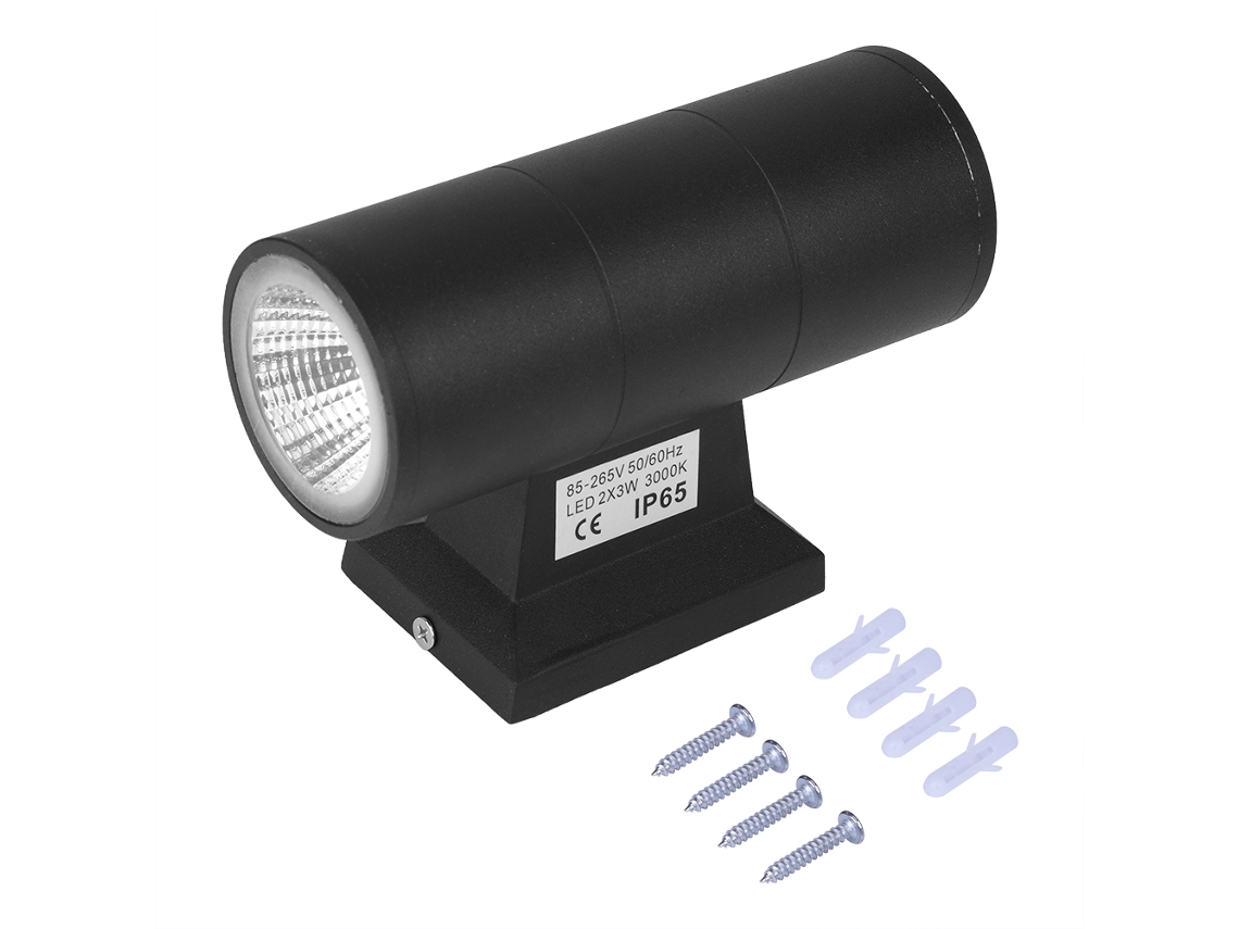 Rebe-lámpara De Pared Led Cob De 6w Doble Cabeza Impermeable Interior Exterior Café Decoración Luz Blanca Cálida
