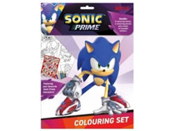 Conjunto Para Colorir Com Autocolantes Sonic Sn00014