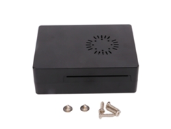 Caja Protectora De Abs Retardante Al Fuego Sin Rebabas Para Raspberry Pi 3 Modelo B+ Negro